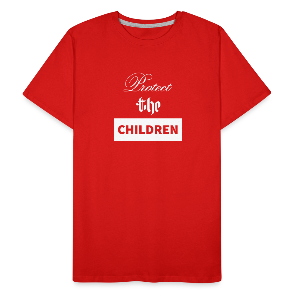 Premium Organic PROTECT THE CHILDREN T-Shirt - red