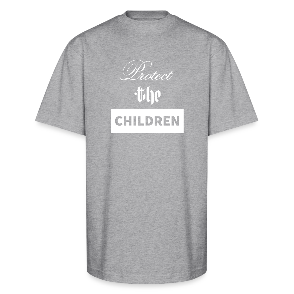 Unisex Oversized Heavyweight  PROTECT THE CHILDREN T-Shirt - heather gray