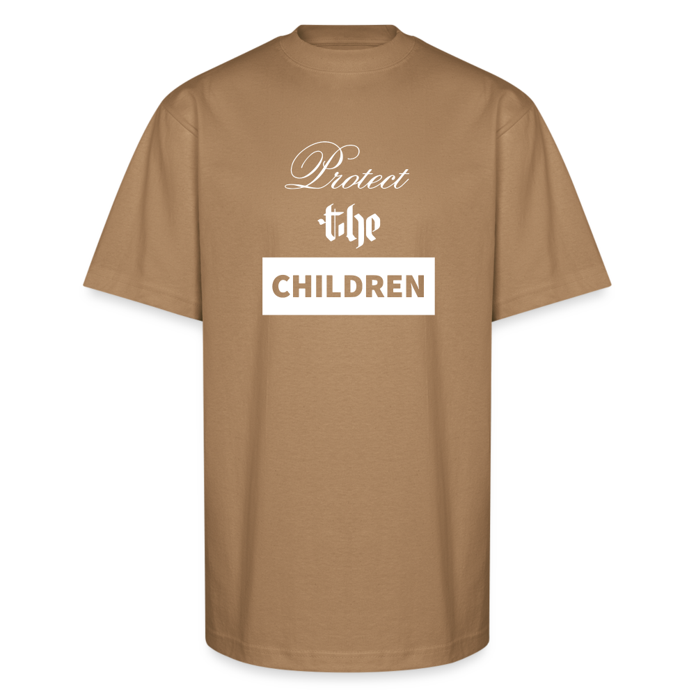 Unisex Oversized Heavyweight  PROTECT THE CHILDREN T-Shirt - khaki