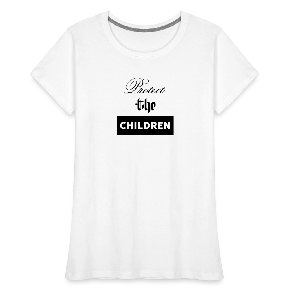 Women’s Premium PROTECT THE CHILDREN Organic T-Shirt - white