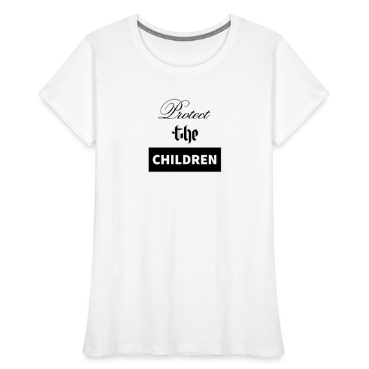 Women’s Premium PROTECT THE CHILDREN Organic T-Shirt - white