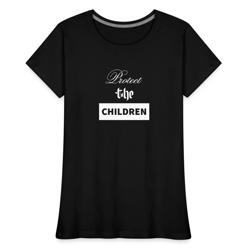 Women’s Premium PROTECT THE CHILDREN Organic T-Shirt - black