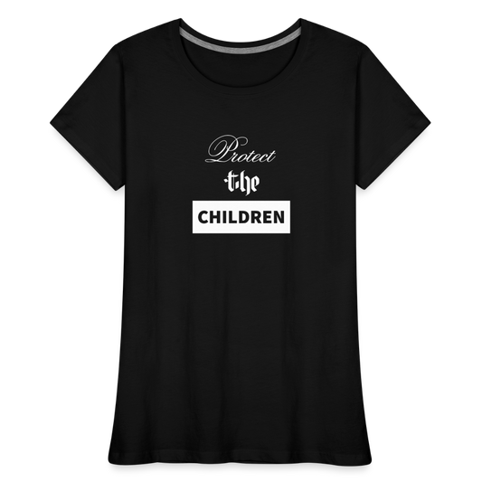 Women’s Premium PROTECT THE CHILDREN Organic T-Shirt - black