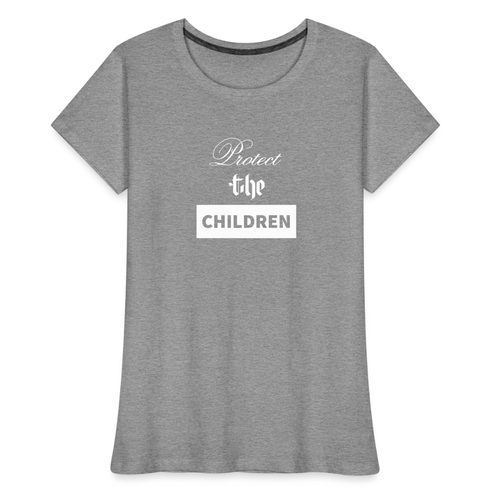 Women’s Premium PROTECT THE CHILDREN Organic T-Shirt - heather gray