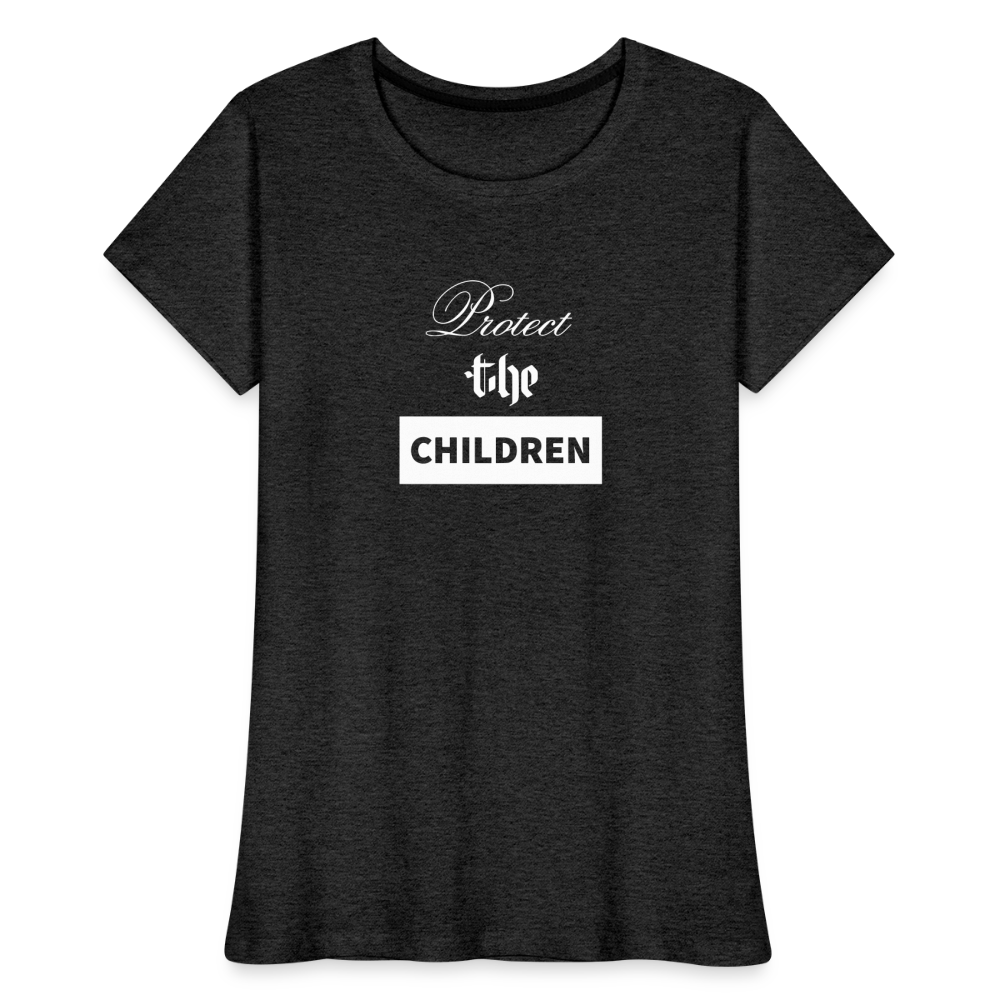 Women’s Premium PROTECT THE CHILDREN Organic T-Shirt - charcoal grey