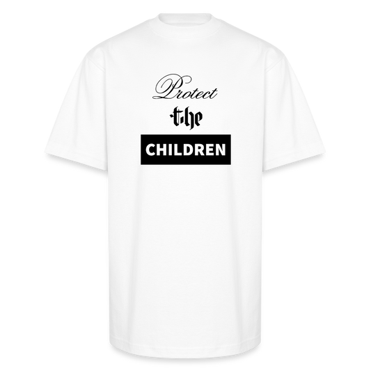 Unisex Oversized Heavyweight  PROTECT THE CHILDREN T-Shirt - white