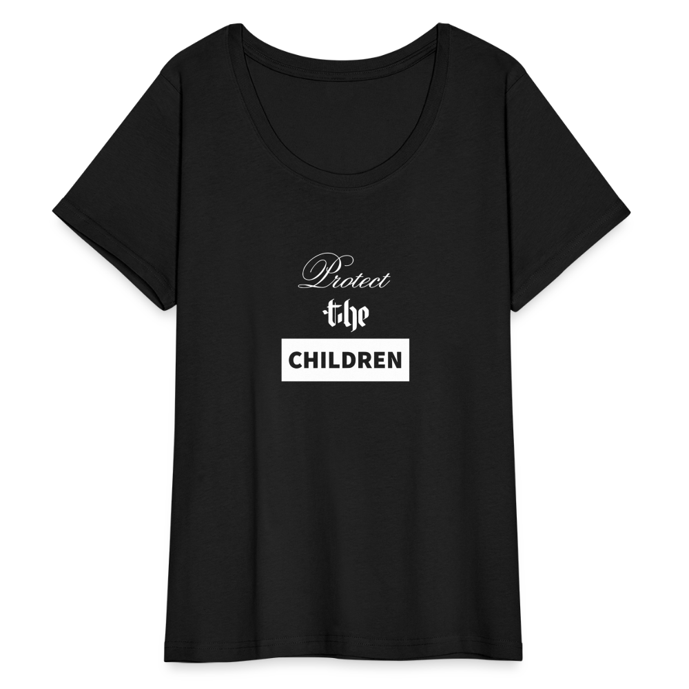 Women’s Curvy PROTECT THE CHILDREN T-Shirt - black